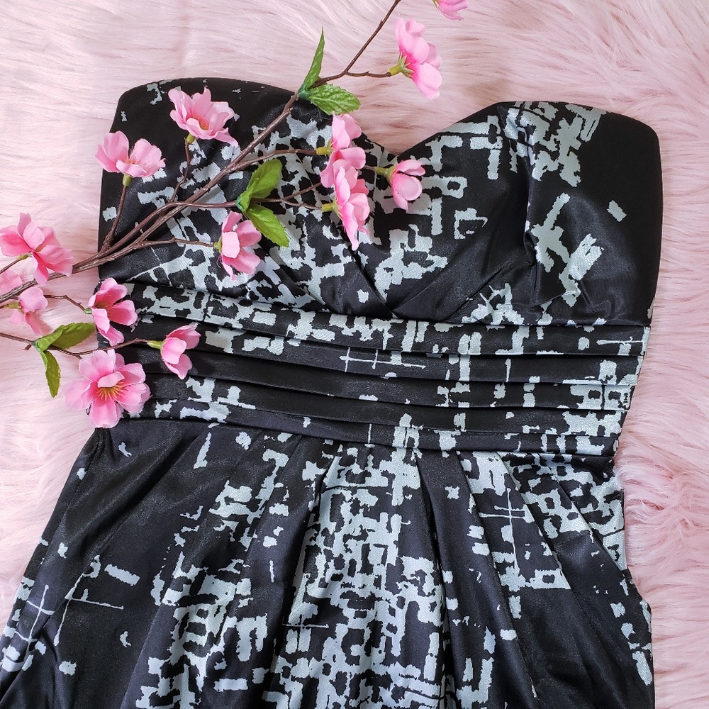 NWT Love Reign Strapless Satin Cocktail Dress